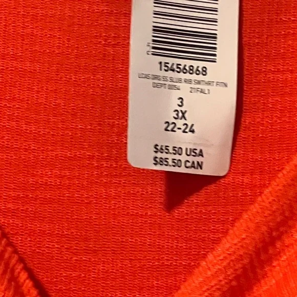 53. New With Tags Torrid Orange V-Neck Short Sleeve Sundress - Picture 3 of 4